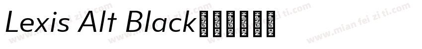 Lexis Alt Black字体转换